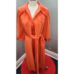 70s Gossard Artemis Lounge Robe in Soft Pumpkin - M